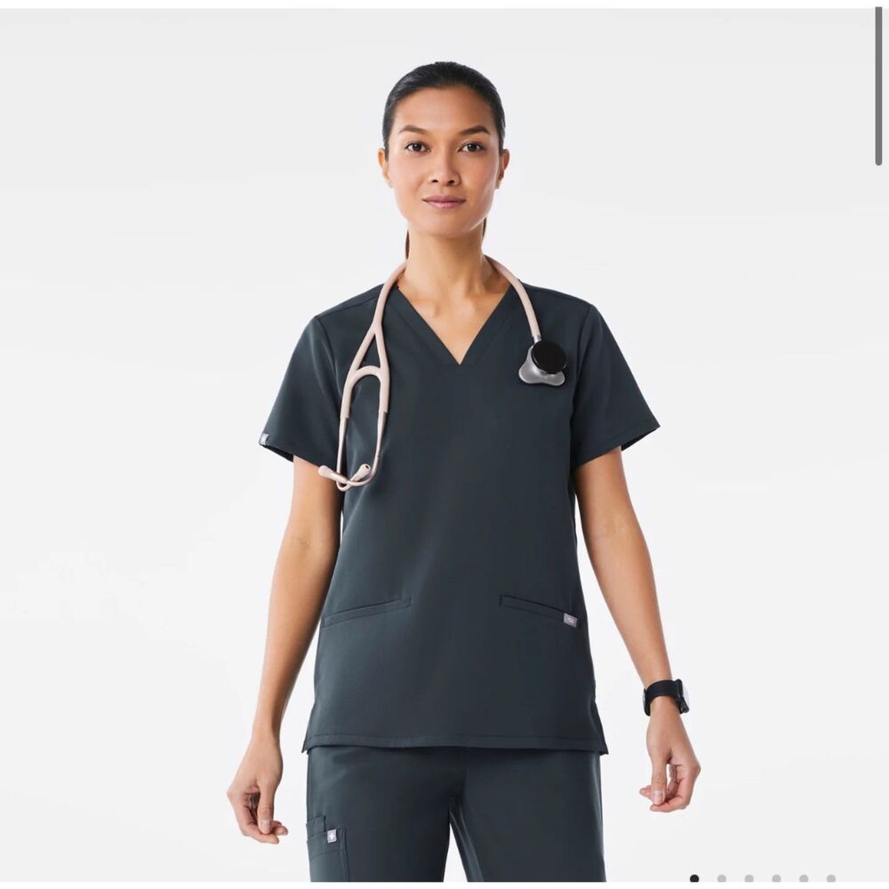Figs Women's Short Sleeve Tee - Dark Gray